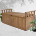 Gardeon Outdoor Storage Bench Box 129cm Wooden Garden Toy Chest Sheds Patio Furniture XL Natural -Home Living Store - -  