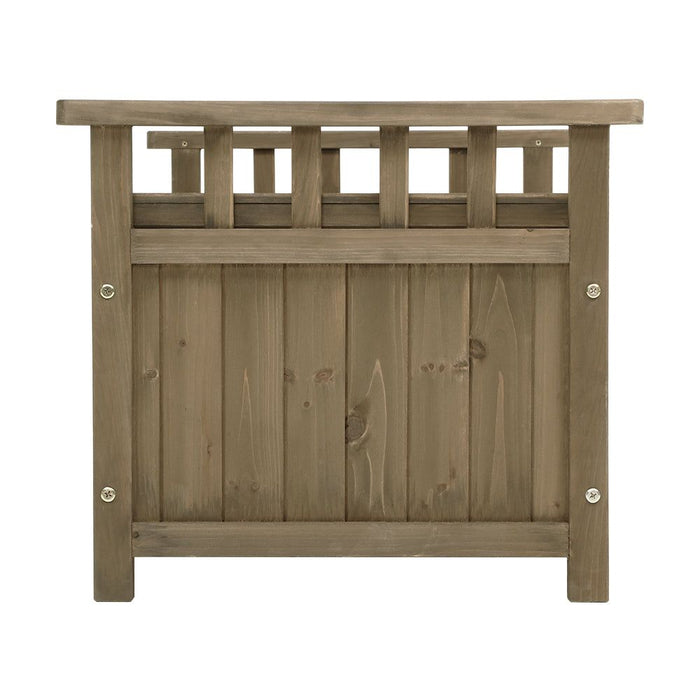 Gardeon Outdoor Storage Box Wooden Garden Bench Chest Toy Tool Sheds Furniture -Home Living Store - -  