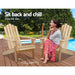 Gardeon Outdoor Sun Lounge Beach Chairs Table Setting Wooden Adirondack Patio Chair Light Wood Tone -Home Living Store - -  
