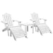 Gardeon Outdoor Sun Lounge Beach Chairs Table Setting Wooden Adirondack Patio Chair White -Home Living Store - -  