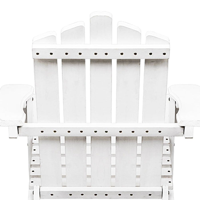 Gardeon Outdoor Sun Lounge Beach Chairs Table Setting Wooden Adirondack Patio Chair White -Home Living Store - -  