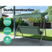 Gardeon Outdoor Swing Chair Garden Bench Furniture Canopy 3 Seater Green -Home Living Store - -  