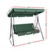 Gardeon Outdoor Swing Chair Garden Bench Furniture Canopy 3 Seater Green -Home Living Store - -  