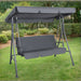 Gardeon Outdoor Swing Chair Garden Bench Furniture Canopy 3 Seater Grey -Home Living Store - -  