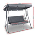 Gardeon Outdoor Swing Chair Garden Bench Furniture Canopy 3 Seater Grey -Home Living Store - -  
