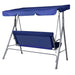 Gardeon Outdoor Swing Chair Garden Bench Furniture Canopy 3 Seater Navy -Home Living Store - -  