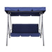 Gardeon Outdoor Swing Chair Garden Bench Furniture Canopy 3 Seater Navy -Home Living Store - -  
