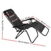 Gardeon Set of 2 Zero Gravity Chairs Reclining Outdoor Furniture Sun Lounge Folding Camping Lounger Black -Home Living Store - -  