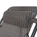 Gardeon Set of 2 Zero Gravity Chairs Reclining Outdoor Furniture Sun Lounge Folding Camping Lounger Grey -Home Living Store - -  