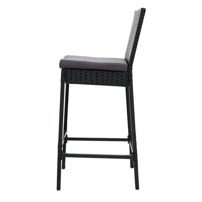 Gardeon Set of 4 Outdoor Bar Stools Dining Chairs Wicker Furniture -Home Living Store - -  