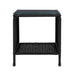 Gardeon Side Table Coffee Patio Outdoor Furniture Rattan Desk Indoor Garden Black -Home Living Store - -  