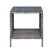 Gardeon Side Table Coffee Patio Outdoor Furniture Rattan Desk Indoor Garden Grey -Home Living Store - -  