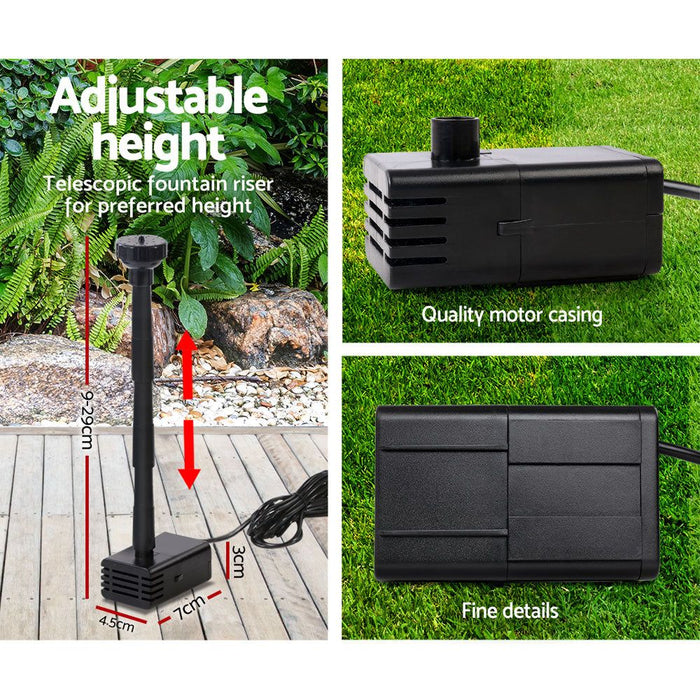 Gardeon Solar Pond Pump Powered Water Outdoor Submersible Fountains Filter 4.6FT -Home Living Store - -  