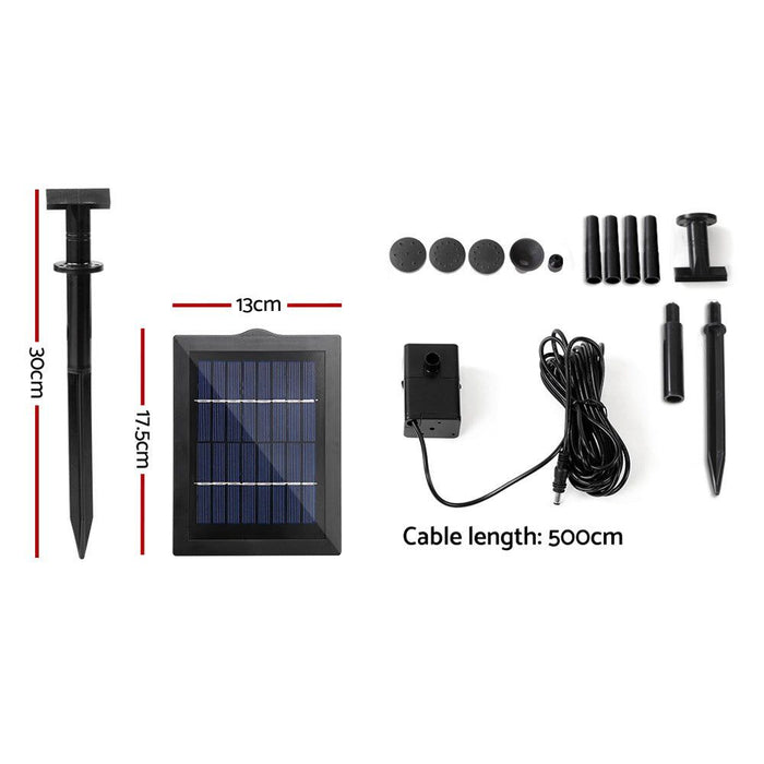 Gardeon Solar Pond Pump Water Fountain Outdoor Powered Submersible Filter 4FT -Home Living Store - -  