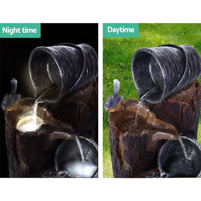 Gardeon Solar Water Fountain Feature Garden Bird Bath Outdoor Pump Panel Battery -Home Living Store - -  
