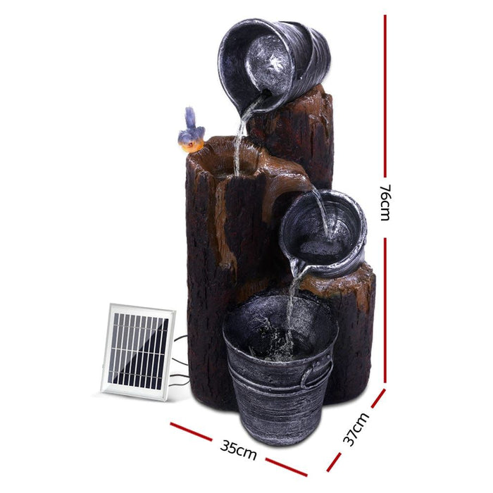 Gardeon Solar Water Fountain Feature Garden Bird Bath Outdoor Pump Panel Battery -Home Living Store - -  