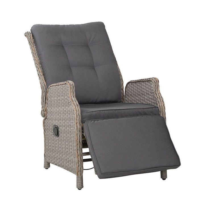Gardeon Sun lounge Setting Recliner Chair Outdoor Furniture Patio Wicker Sofa -Home Living Store - -  