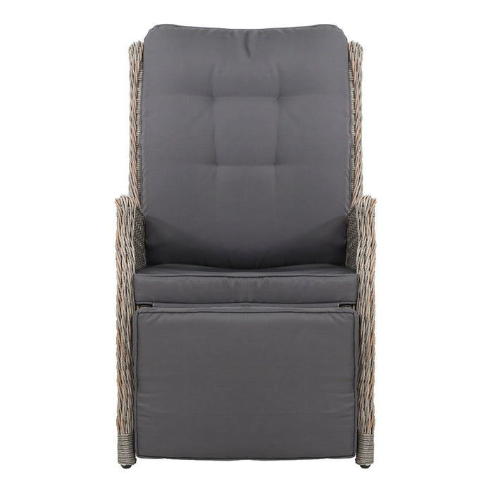 Gardeon Sun lounge Setting Recliner Chair Outdoor Furniture Patio Wicker Sofa -Home Living Store - -  
