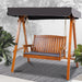 Gardeon Swing Chair Wooden Garden Bench Canopy 2 Seater Outdoor Furniture -Home Living Store - -  
