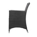 Gardeon Three Piece Bistro Wicker Outdoor Furniture Set Black -Home Living Store - -  