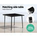 Gardeon Three Piece Outdoor Chair Rocking Set - Black -Home Living Store - -  