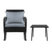 Gardeon Three Piece Outdoor Chair Rocking Set - Black -Home Living Store - -  
