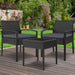 Gardeon Three Piece Outdoor Set - Black -Home Living Store - -  
