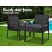 Gardeon Three Piece Outdoor Set - Black -Home Living Store - -  