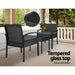 Gardeon Three Piece Outdoor Set - Black -Home Living Store - -  