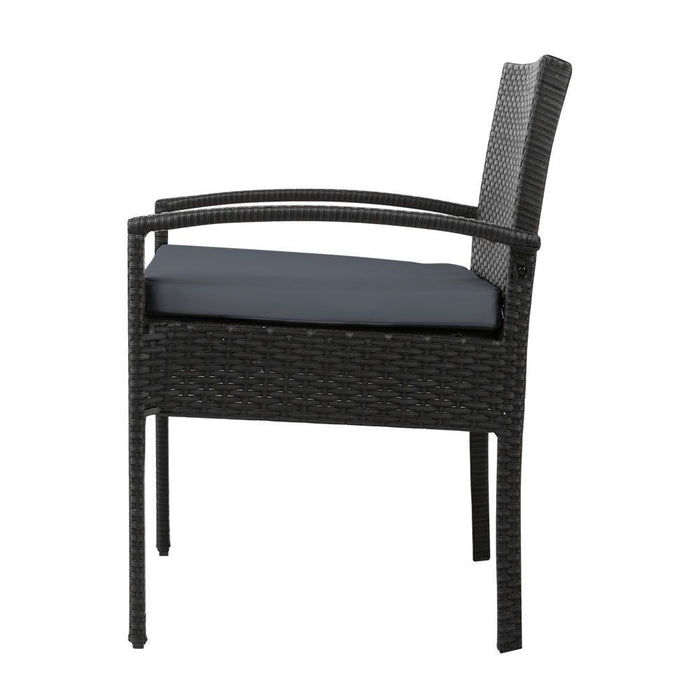 Gardeon Three Piece Outdoor Set - Black -Home Living Store - -  