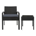 Gardeon Three Piece Outdoor Set - Black -Home Living Store - -  