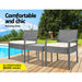 Gardeon Three Piece Outdoor Set - Grey -Home Living Store - -  