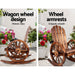 Gardeon Wagon Wheels Rocking Chair - Brown -Home Living Store - -  