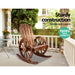 Gardeon Wagon Wheels Rocking Chair - Brown -Home Living Store - -  
