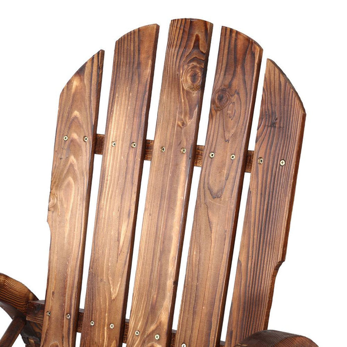 Gardeon Wagon Wheels Rocking Chair - Brown -Home Living Store - -  