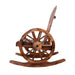 Gardeon Wagon Wheels Rocking Chair - Brown -Home Living Store - -  