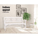 Gardeon Wooden Garden Bench 3 Seat Patio Furniture Timber Outdoor Lounge Chair White -Home Living Store - -  