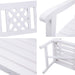 Gardeon Wooden Garden Bench 3 Seat Patio Furniture Timber Outdoor Lounge Chair White -Home Living Store - -  