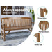 Gardeon Wooden Garden Bench Chair Natural Outdoor Furniture Décor Patio Deck 3 Seater -Home Living Store - -  