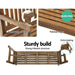 Gardeon Wooden Garden Bench Chair Natural Outdoor Furniture Décor Patio Deck 3 Seater -Home Living Store - -  