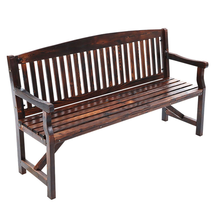 Gardeon Wooden Garden Bench Chair Natural Outdoor Furniture Décor Patio Deck 3 Seater -Home Living Store - -  