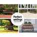 Gardeon Wooden Garden Bench Chair Natural Outdoor Furniture Décor Patio Deck 3 Seater -Home Living Store - -  