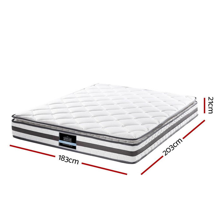 Giselle Bedding 21cm Mattress Pillow Top King -Home Living Store - -  