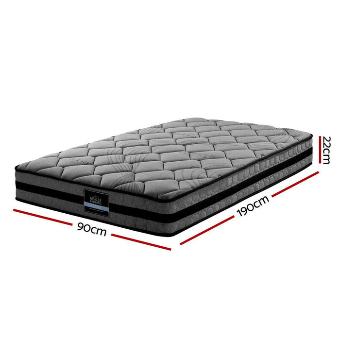 Giselle Bedding 22cm Mattress Medium Firm Single -Home Living Store - -  