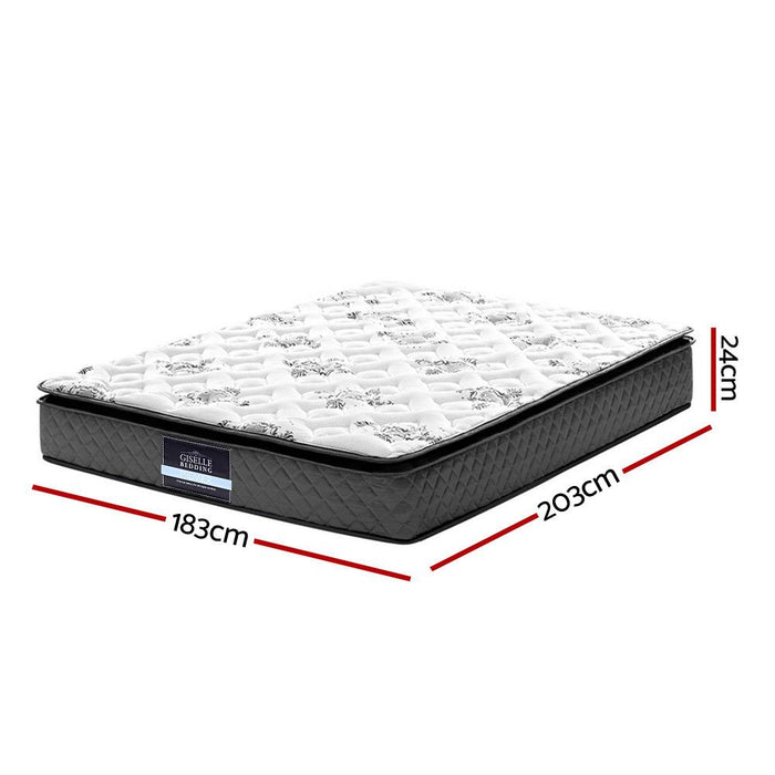 Giselle Bedding 24cm Mattress Pillow Top King -Home Living Store - -  