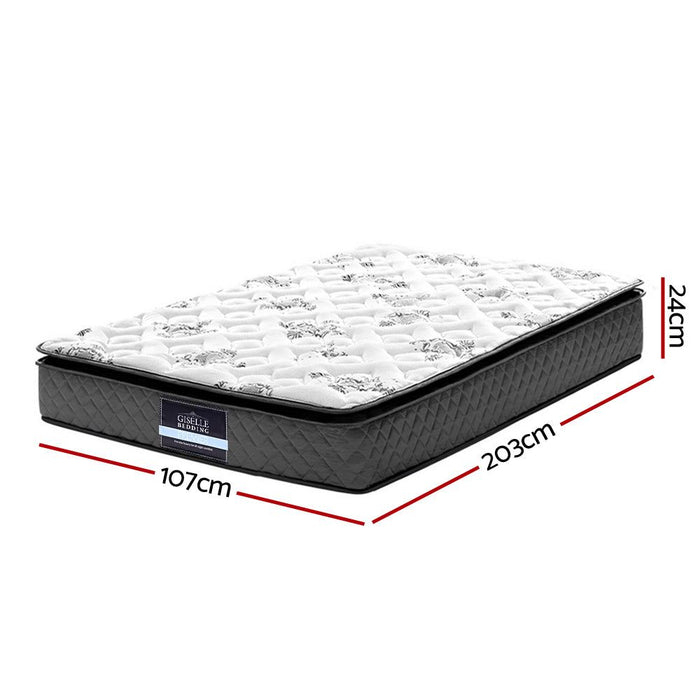 Giselle Bedding 24cm Mattress Pillow Top King Single -Home Living Store - -  