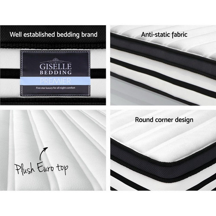 Giselle Bedding 27cm Mattress Euro Top King -Home Living Store - -  