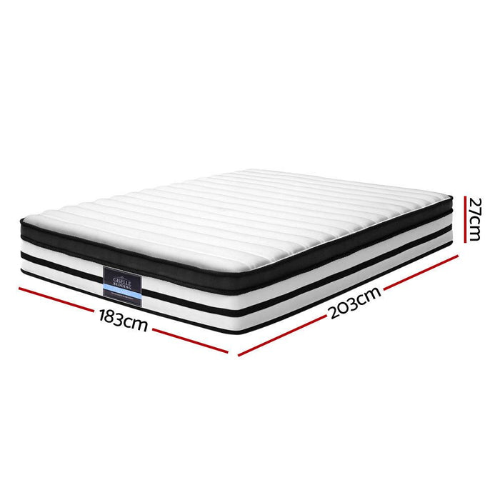 Giselle Bedding 27cm Mattress Euro Top King -Home Living Store - -  