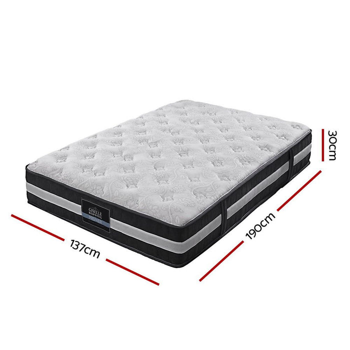 Giselle Bedding 30cm Mattress Pocket Spring Double -Home Living Store - -  