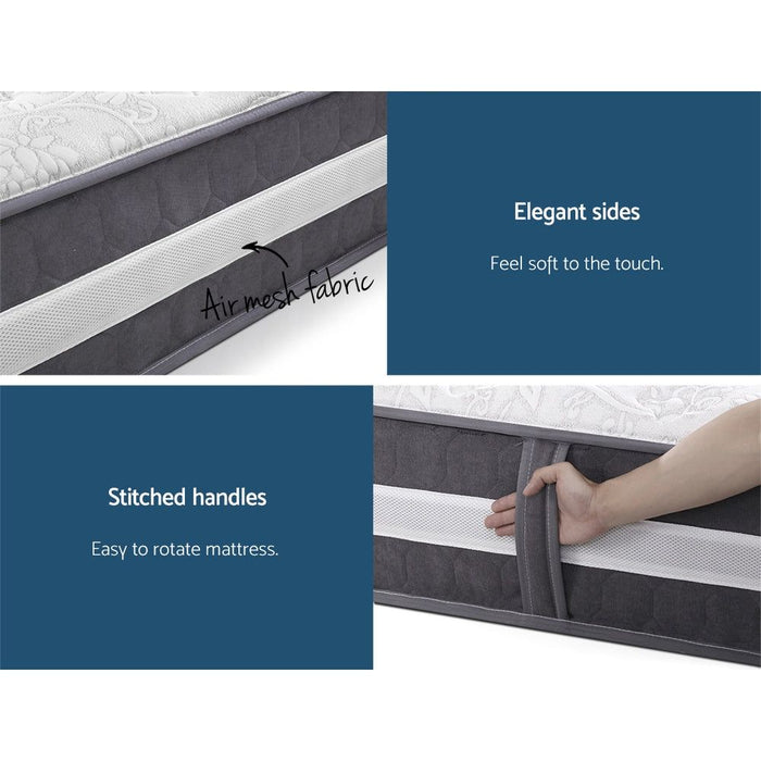 Giselle Bedding 30cm Mattress Pocket Spring King Single -Home Living Store - -  